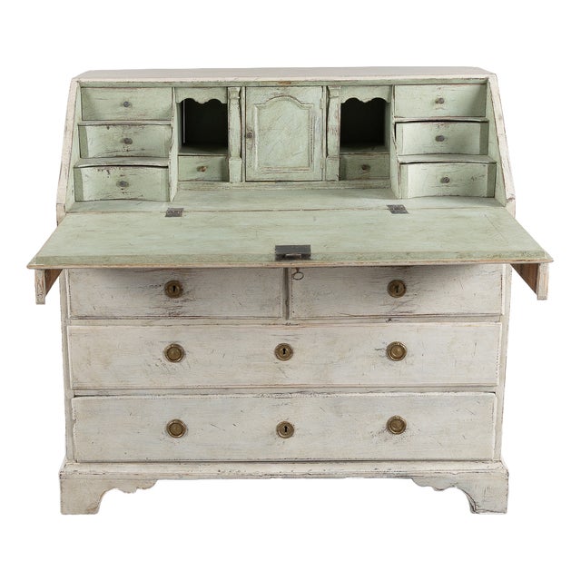 Vintage Gustavian Wooden Secretary, 1860 For Sale