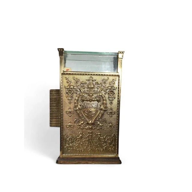 Antique Gilded Bronze Cash Register with Relief Carving, 1930 For Sale - Image 11 of 18