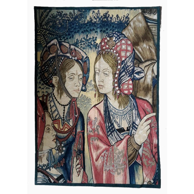 Two Renaissance style tapestries depicting the story of David and Bethsabbe. The originals woven in the 16th century are...