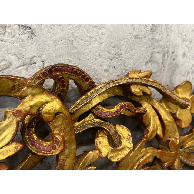 18th Century Burmese Water Gilded and Coloured Glass Door Surround For Sale - Image 9 of 13