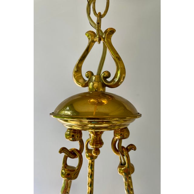 Brass Tassel Chandelier For Sale - Image 9 of 10