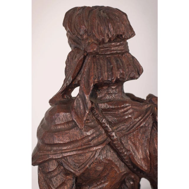 Hand-Carved Wooden Sculpture of a Male Figure For Sale - Image 15 of 18