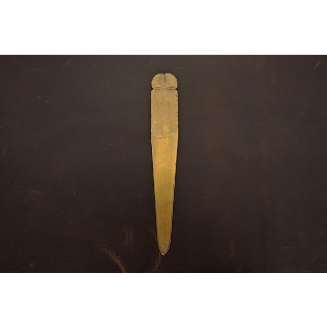 Roycroft Roycroft Arts & Crafts Brass Finished Hammered Copper Letter Opener, Circa 1920s For Sale - Image 4 of 7