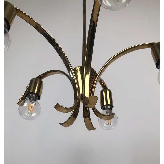 Vintage Austrian Brass Chandelier, 1960s For Sale - Image 14 of 15
