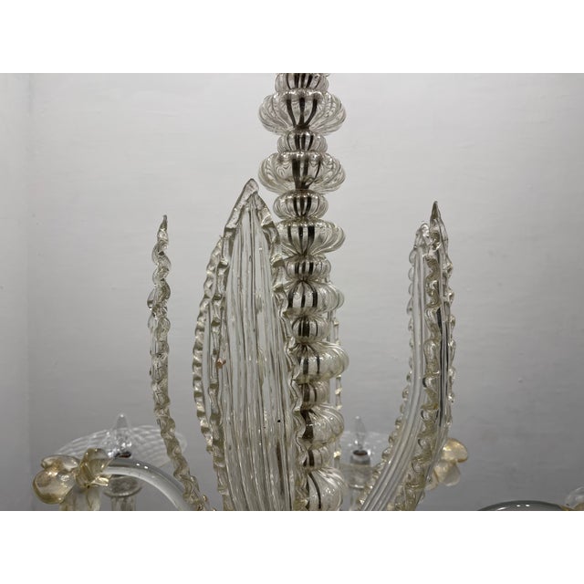 Large Venetian Murano Glass Chandelier, 1960s For Sale - Image 10 of 17