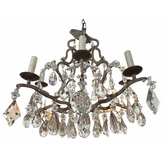 Formations Dennis and Leen Chateau French Crystal Chandelier For Sale - Image 4 of 5