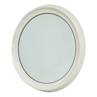 Space Age Round Mirror in White from Schönbuch, 1970s For Sale
