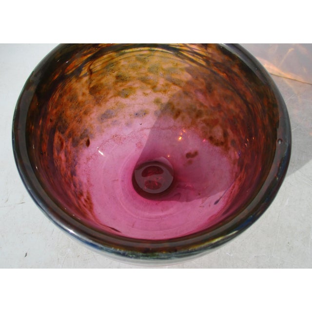 1980s French Art Glass Bowl Circa 1980s' For Sale - Image 5 of 9