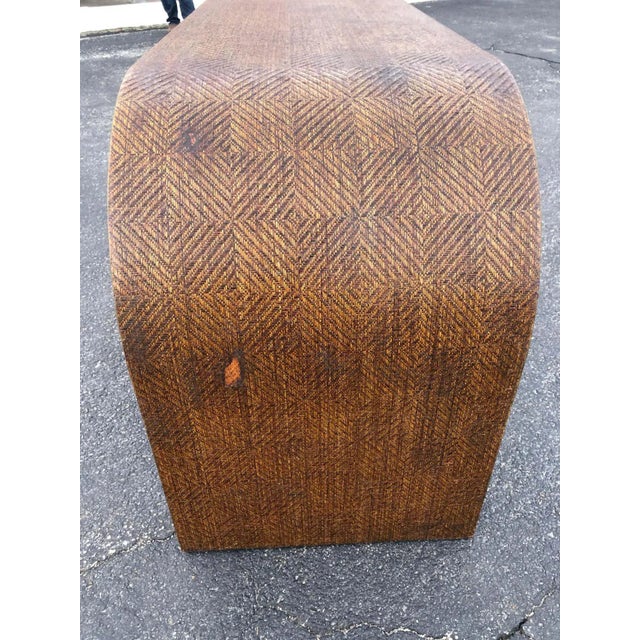 Vintage Seagrass Waterfall Console Table For Sale - Image 12 of 13