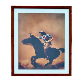 "Untitled Cowboy on White Horse With Gun" 1993 Cibachrome by David Levinthal, Framed For Sale
