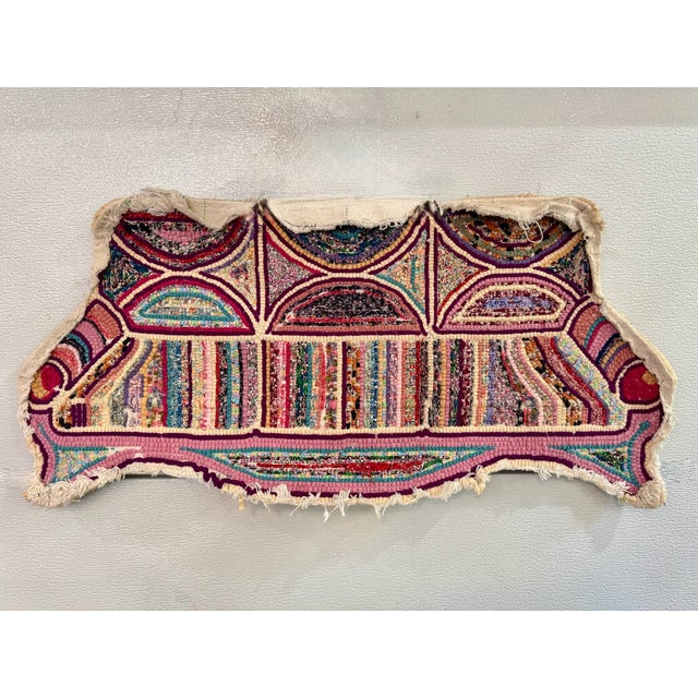 Textile Late 20th Century Judy Knipe Hooked Fiber Art Wall Sculpture Sofa Form Postmodern Textile For Sale - Image 7 of 8
