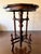 1990s Imported Asian Lignum Vitae Wood Turned Leg Tripod Footed Plant Stand Table For Sale - Image 4 of 12
