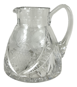 Vintage German Hand-Cut Crystal Decanter with Handle, 1960s