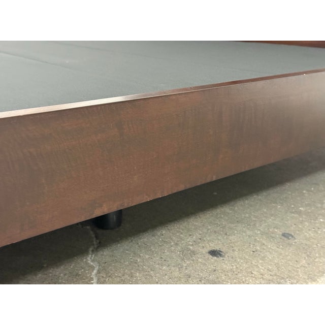 Brown Eastern King Size Crate & Barrel Dawson Bed Frame For Sale - Image 8 of 12