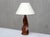 Mid-Century Modern Sculptural Table Lamps in Mahogany by Claude Chauvy, France, 1950s, Set of 2 For Sale - Image 3 of 17