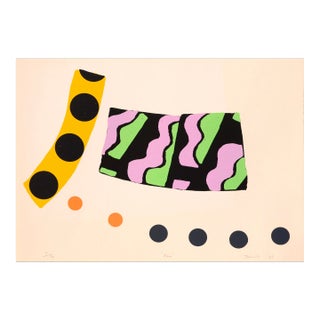 "Fan" Vintage Geometric Abstract Screen Print, 7/30 by Harvey Daniels For Sale