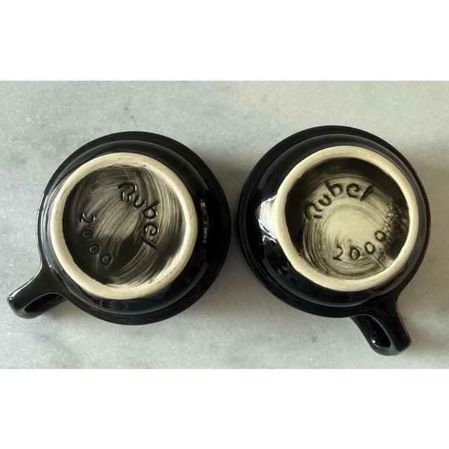 Mid 20th Century Mid Century Modern Ceramic Black and White "Tv Set" by Rubel - 4 pcs For Sale - Image 11 of 11