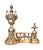 Vintage Castillan Louis XVI French Style Cast Brass Fireplace Andirons Chenets ~ a Pair For Sale - Image 4 of 7