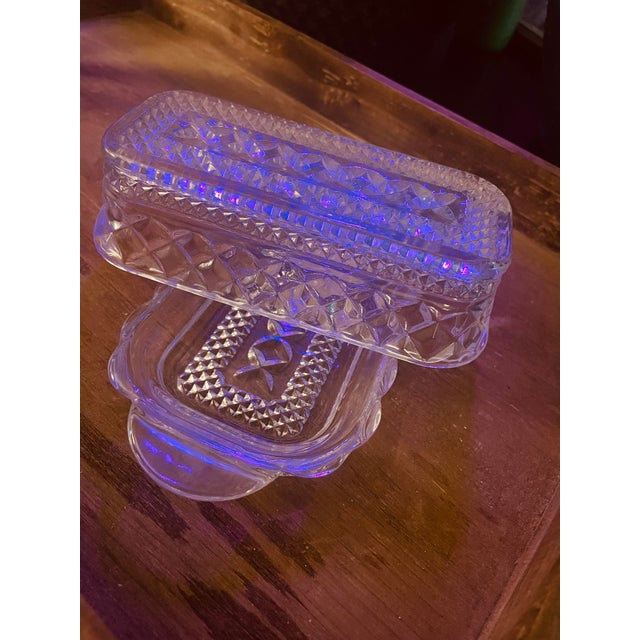 Art Deco Vintage Anchor Hocking Covered Butter Dish For Sale - Image 3 of 6