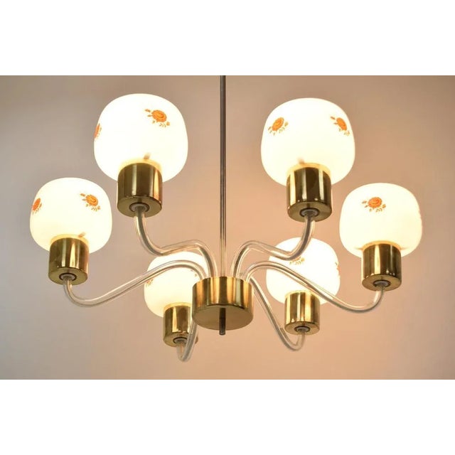 1970s Mid-Century Chandelier from Kamenicky Senov, 1970s For Sale - Image 5 of 12