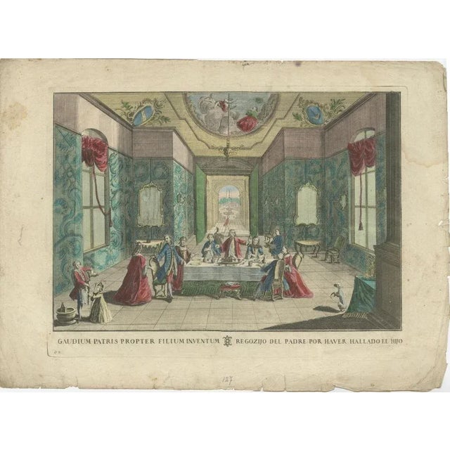 Probst, Story of the Prodigal Son, Hand-Colored Prints, 1780, Set of 6 For Sale - Image 5 of 10