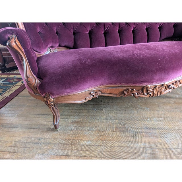 Textile Late 19th Century Victorian Rococo Revival Sofas For Sale - Image 7 of 12