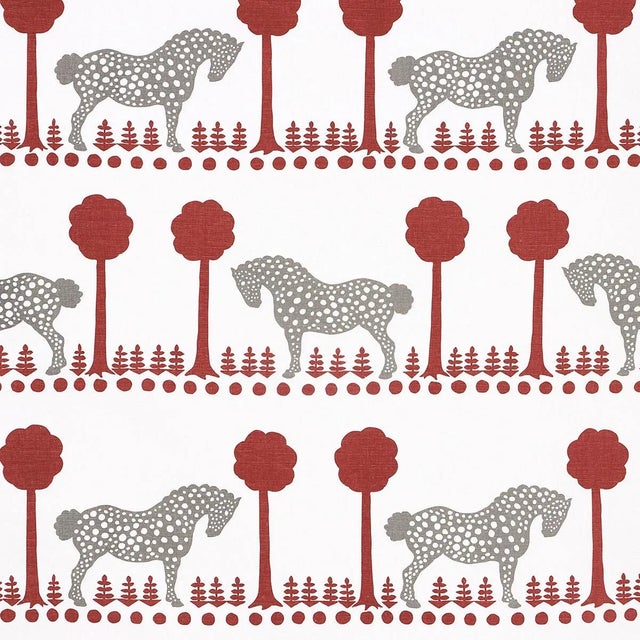 Not Yet Made - Made To Order Sample - Schumacher Polka Dot Pony Fabric in Red For Sale - Image 5 of 5