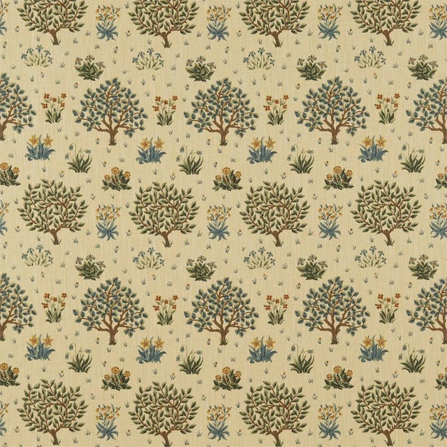 Morris & Co Orchard Fabric in Olive/Gold - a Sample For Sale