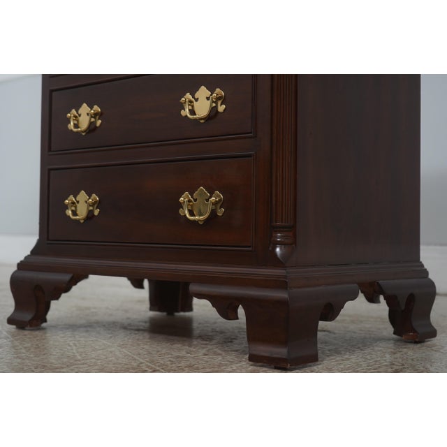 Brown Stickley Colonial Williamsburg Mahogany Chest Nightstand For Sale - Image 8 of 18
