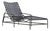 Brown Jordan Kantan Aluminum Suncloth Chaise Lounge, Textured Pewter frame with Marine fabric For Sale