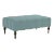Mirasol Scalloped Ottoman, Tidewater Blue Velvet For Sale