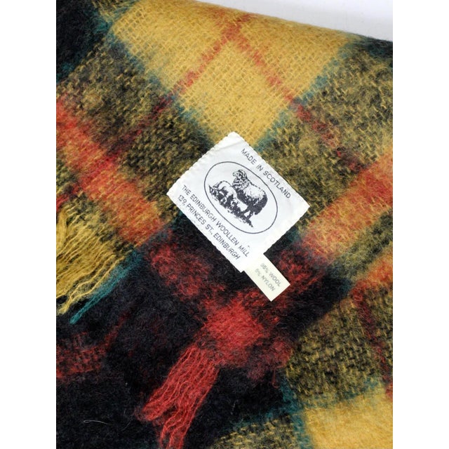Cabin Vintage Scottish Wool Plaid Throw Blanket For Sale - Image 3 of 11