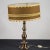 Brass & Metal Table Lamp with Circular and Low Fabric Shade For Sale - Image 3 of 6