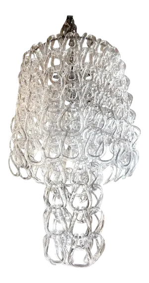 Murano Glass Chandelier or Lantern Inspired by Angelo Mangiarotti, Circa. 1960