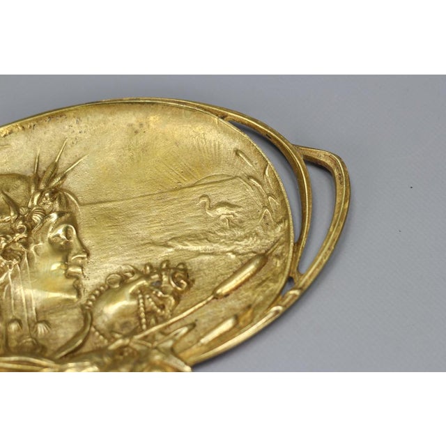 Art Nouveau French Bronze Card Tray, 1920s For Sale - Image 9 of 18