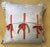A pillow made from an English printed floral lined circa 1920’s, backed and edged with hand dyed linen Damask. Mary Jane...