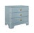 Contemporary Matthew Izzo Home Fortune Light Blue Matte Lacquer Three Drawer Side Table With Brass Beetle Knob For Sale - Image 3 of 6