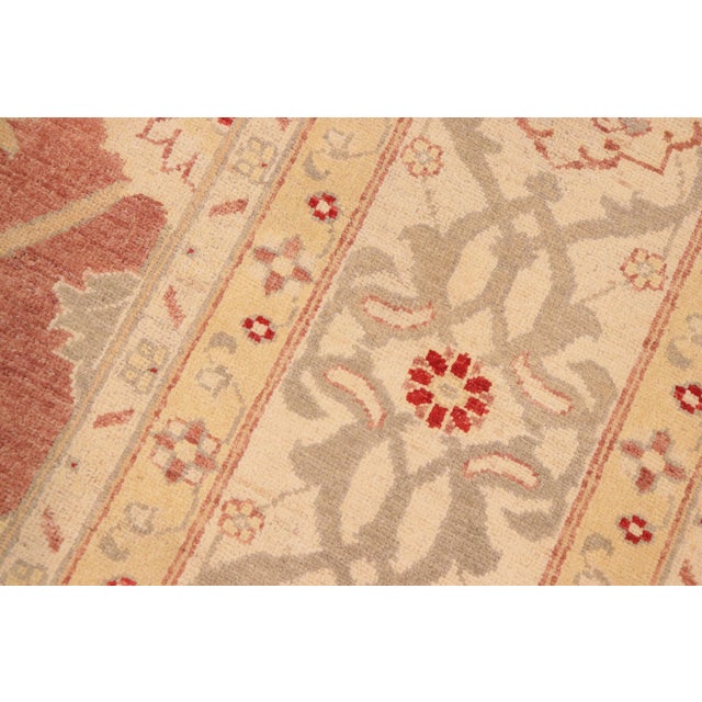 Textile Bohemien Ziegler Brown Tan Hand-Knotted Wool Rug - 10'5'' X 13'8'' For Sale - Image 7 of 8