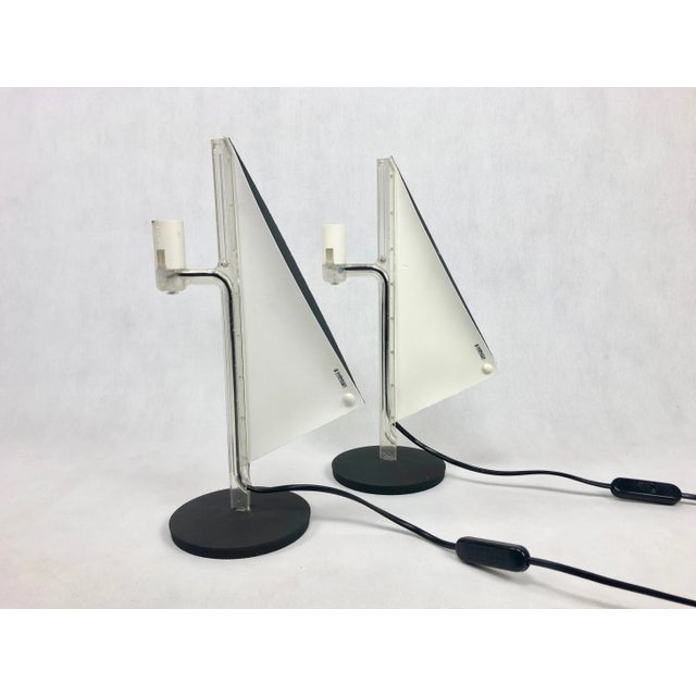 Plastic Nautilus Table Lamps by Barbaglia & Colombo for Italian Luce, 1990s, Set of 2 For Sale - Image 7 of 8