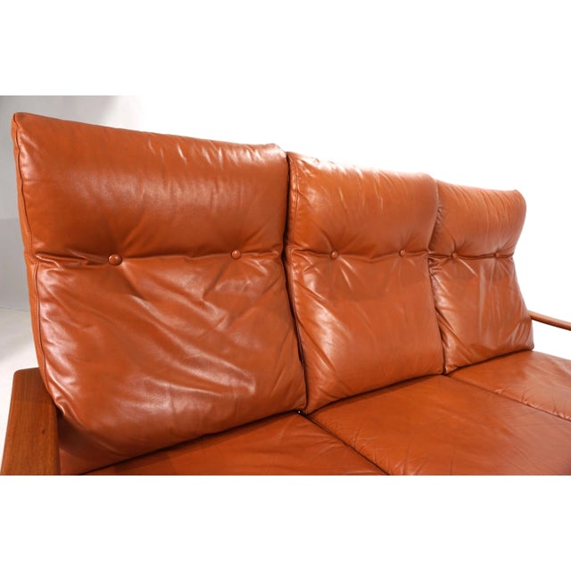 Comfort 3-Seater Sofa in Leather by Arne Wahl Iversen, 1960s For Sale - Image 18 of 18