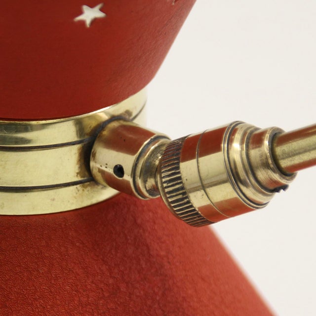 Red Diabolo Articulated Wall Light by Rene Mathieu for Lunel, 1950s For Sale - Image 12 of 14