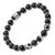 Modern Night Eagle Onyx Stone Beaded Bracelet For Sale - Image 3 of 10