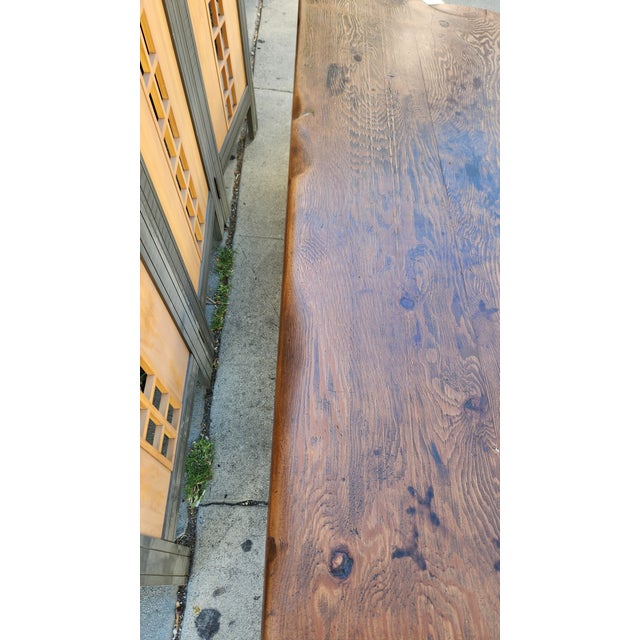 Antique Solid Wood Coffee Table For Sale In Los Angeles - Image 6 of 10