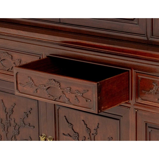 Wood Chinese Rosewood China Cabinet For Sale - Image 7 of 10