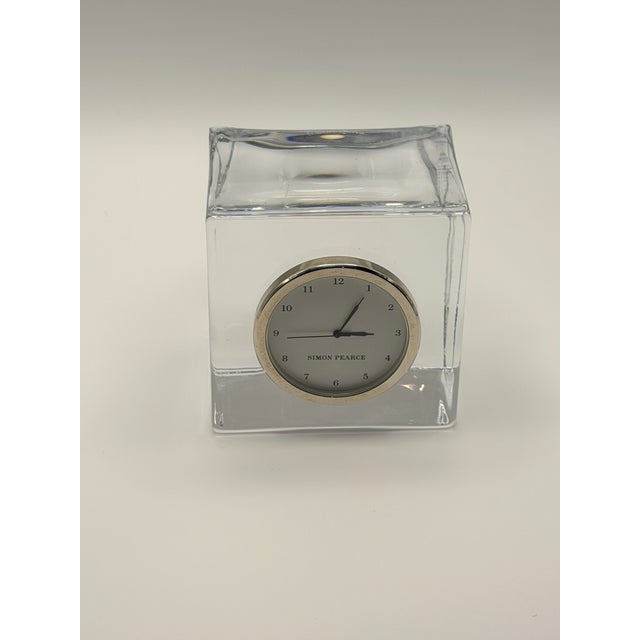 Elegant Simon Pearce Woodbury clock, crafted from hand-blown glass with the brand’s signature clean, sculptural lines. A...