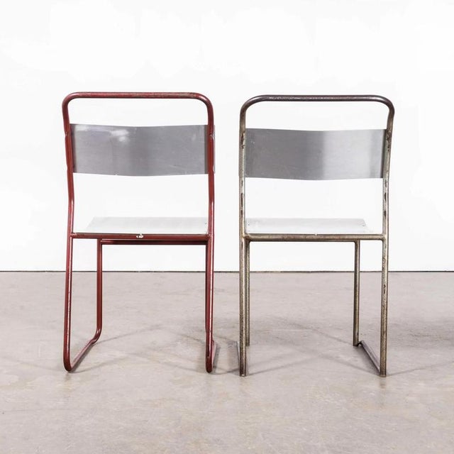 Cox Tubular Metal Outdoor Dining Chairs with Metal Seats from PEL For Sale - Image 6 of 10