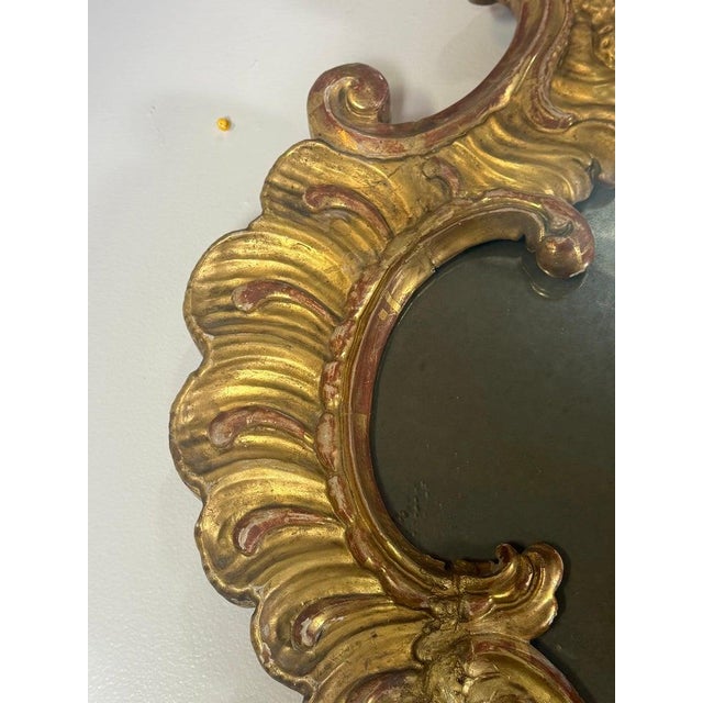Pair of Italian Rococo Revival Giltwood Mirrors, Circa 1850–1870 For Sale - Image 4 of 18