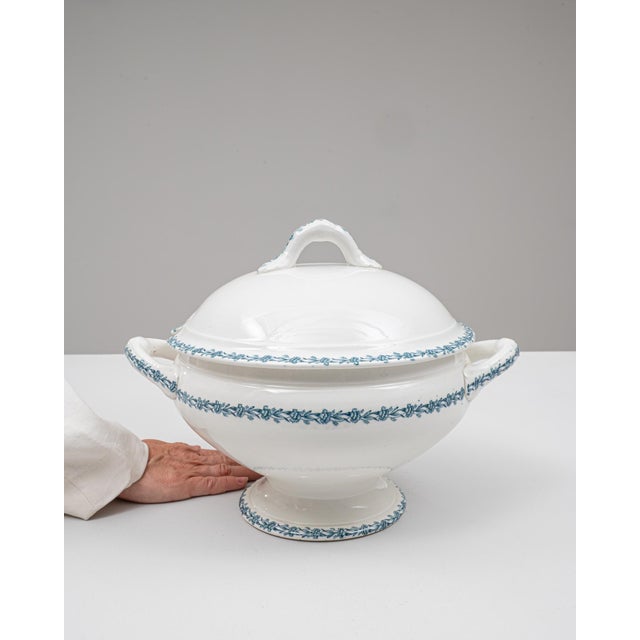 Mid 20th Century Belgian Special Edition Porcelain Tureen With Lid For Sale - Image 18 of 18