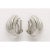 Mid-Century Modern 18 Kt White Gold and Diamond Omega Back Earrings Italian -2pcs For Sale - Image 3 of 8