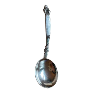 Vintage Sterling Silver Hammered Gravy Ladle, Wilkens